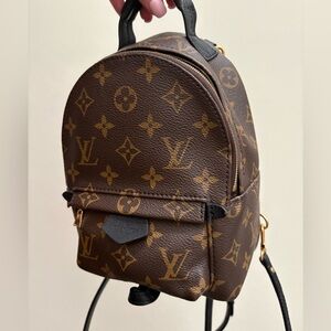Louis Vuitton Monogram Mini Backpack in Brown and Gold